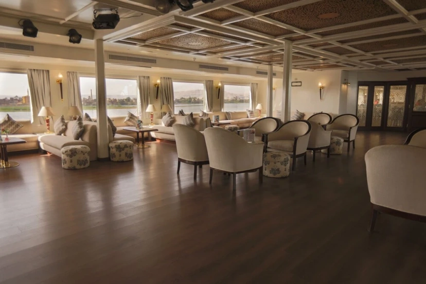 Lounge aboard the MS Da Vinci Nile Cruise Nile cruise